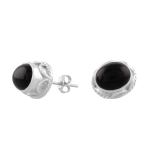 Black onyx best selling authentic 925 silver ear-studs